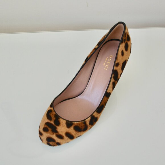 NIB GUCCI PONY HAIR WEDGE PUMPS - Picture 7 of 10